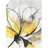 Artland Wandbild »Umrissenes Blumenmuster I gelbe Version«, Blumenbilder, (1 St.), gelb