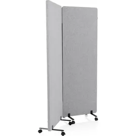 HJH Office Trennwand FLEXMIUT 2er Set Hellgrau