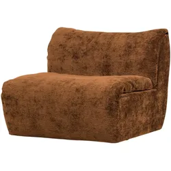 Sessel Baggy aus 3D-Chenille-Stoff, Mittelbraun