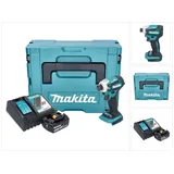 Makita DTD 172 RT1J Akku Schlagschrauber 18 V 180 Nm 1/4" Brushless + 1x Akku 5,0 Ah + Ladegerät + Makpac