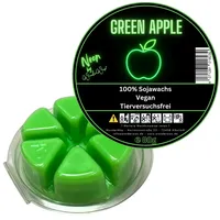 WonderWax Duftwachs WonderWax® Duftwachs Kreis 6 pcs Neon (Grüner Apfel), Duftrichtung: Grüner Apfel grün