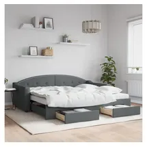 vidaXL Tagesbett 90 x 200 cm Dunkelgrau