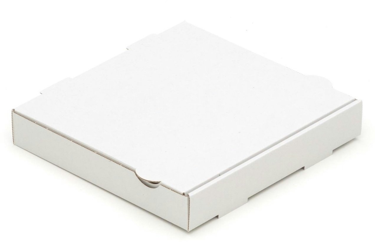 KK Verpackungen 400 Pizzakartons 240 x 240 x 40 mm Pizzaschachteln Blanko Verpackungen weiß