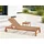 Beliani Gartenliege Heller Holzfarbton 196x65x91