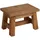 Buri Hocker Holz 30 x 20 x 20 cm Braun