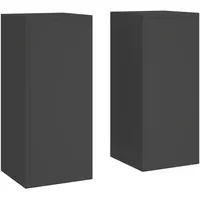 VidaXL Outdoor-Pflanzensäulen 2 Stk. Schwarz 24x24x55 cm Stahl