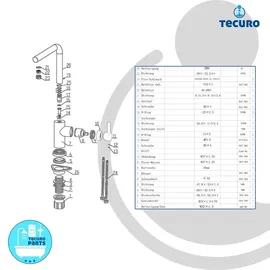 tecuro A400 Spültischbatterie Edelstahl