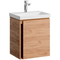 Planetmöbel Unterschrank mit Waschbecken 50 cm Gold Eiche