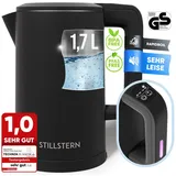 STILLSTERN Wasserkocher mit Temperatureinstellung [1,7L | 40-55-70-85-100°C], 12 Std. Warmhalten, Präzisionsausguss aus Edelstahl, Anti-Fingerprint, Schnelles Aufheizen [2200W], Leise, Stabiler Halt