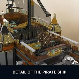 Coil Spielbauklötze, Bausteinset, Bauklötze, Baukasten, Model: 13188, Piratenschiff, MOC Silent Mary Segelboot-Modellbausatz, 4147 St.