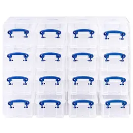 Really Useful Box Aufbewahrungsbox 37,5 x 12,5 x 31 cm 16-tlg. transparent