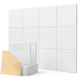 Quadratische 12 Stück Akustikplatten Selbstklebend, Schallabsorber Schallschutz Wand Hoher Dichte Schallschutzplatten, Akustikpanel Schalldämmung Akustikplatte, 30x30x0.9cm