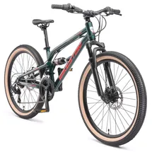 Bikestar Fully MTB Alu 24 Zoll RH 33 cm grün