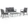 vidaXL Garten-Lounge-Set 4-tlg. grau/dunkelgrau 311825