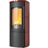 Kaminofen Hark 105 GT ECOplus RUA 6 kW - Ofenkacheln: bordeaux-rot - Korpus: graphit