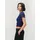 LeGer By Lena Gercke LeGer T-Shirt Teresa, LeGer by Lena Gercke mit Rippstruktur, kurze Form, slim fit blau L (40)