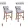 CLP Barhocker Lakewood 2er Set gepolstert 2x Antik-hell/Hellgrau