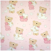 Stofferia Stoff Dekostoff Twill Baby Bear A Rosa, Breite 280 cm, Meterware rosa