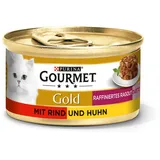 GOURMET Gold Raffiniertes Ragout Duetto mit Rind und Huhn 48x85g