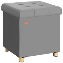 CASARIA Hocker mit Stauraum Samt 38 x 38 x 38 cm Anthrazit