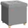 CASARIA Hocker mit Stauraum Samt 38 x 38 x 38 cm Anthrazit