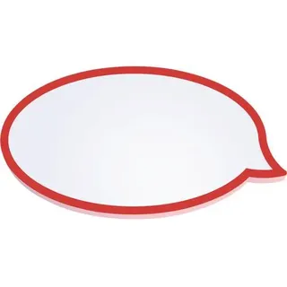 MAUL Moderationskarte Sprechblase, 150 g/qm, weiß / rot