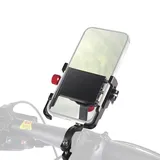 YYunying Fahrrad-Handyhalterung, 360° drehbar, stoßdämpfendes Design, Aluminiumlegierung, Universal-Lenker-Smartphone-Halterung für Rennräder, Mountainbikes, Motorräder, Telefone 55–90 mm Breite