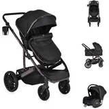 Moni Kombikinderwagen 3 in 1 all Road Schwarz