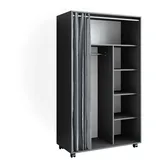 Vicco Kleiderschrank Doros Grau 100 x 168 cm