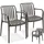 Tectake Alcudia Gartenstuhl 54,5 x 58 x 80,5 cm grau 2 St.