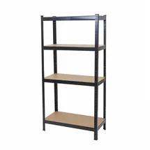 MCW Schwerlastregal MCW-D67, Werkstattregal Steckregal, 160x80x40cm, Traglast bis 320kg MVG-zertifiziert ~ schwarz