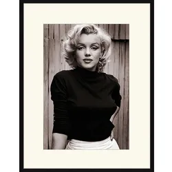 ANY IMAGE Digitaldruck »Marilyn Monroe«, Rahmen: Buchenholz, Schwarz