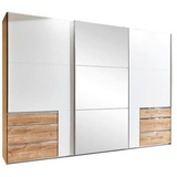 WIMEX Schwebetürenschrank »Level by fresh to go«, jeweils mit einer Spiegeltür, weiß Eichefarben - 300x216x65 cm