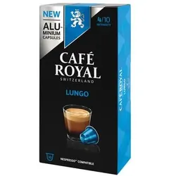 CAFE ROYAL Kaffeekapsel Alu Lungo geeiget für Nespressom LUNGO