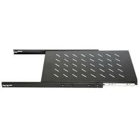 DSIT Ausziehbarer Fachboden für 450mm Tiefe – 1 HE, Serverschrank Zubehör, Schwarz