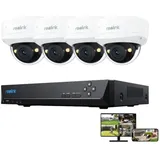Reolink - 6K 12MP IK10 PoE Überwachungskamera Set Outdoor, 4X 12MP IK10 PoE Überwachungskamera+8CH nvr mit 2TB hdd, 145° Blickwinkel,