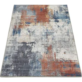 -luxor- living Luxor living Teppich Polino blau-Koralle 80x150 cm