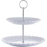 Price & Kensington Luxe Etagere, 2-stöckig, Weiß,