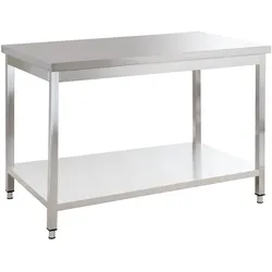 GastroHero Edelstahl Arbeitstisch Basic 15x7 mit Grundboden