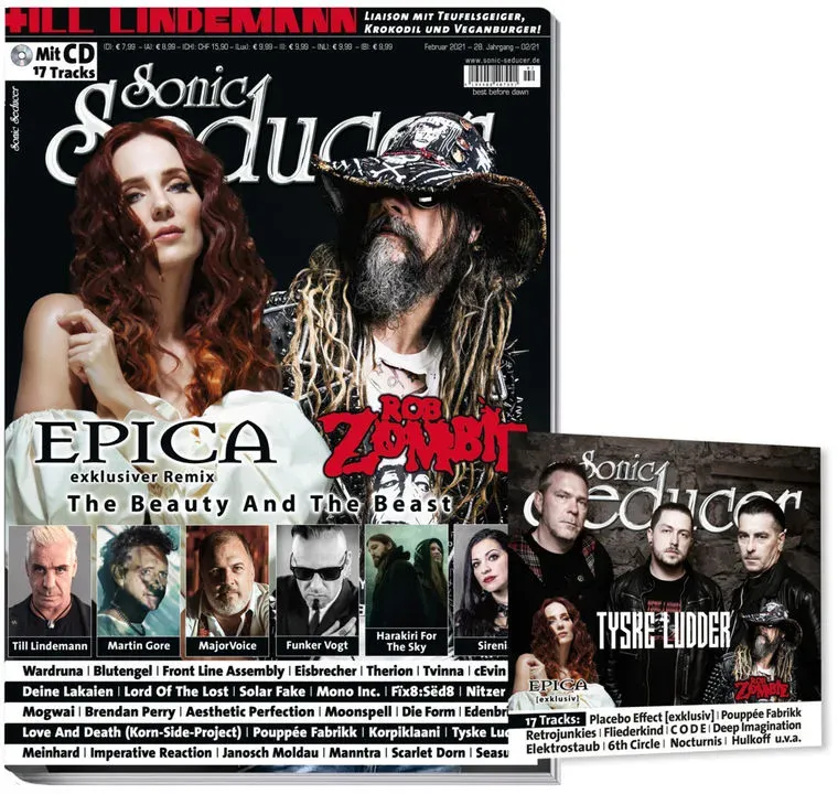 Sonic Seducer 02/2021 + Titelstory Epica & Rob Zombie + Exkl. Epica-Remix Auf Cd  Gebunden