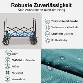 Sekey Bollerwagen Faltbar blau/grün