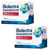 Biolectra Magnesium 400 mg Ultra Kapseln 2 x 100 Stück: Für eine normale Muskelfunktion bei erhöhtem Bedarf, Magnesium-Kapseln, hochdosiert