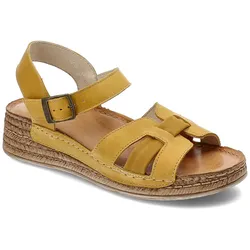 Gelbe Sandalen Wasak Keilschuhe, 40