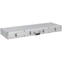 vidaXL Waffenkoffer Gewehrkoffer Universalkoffer Flintenkoffer Pistolenkoffer Bogenkoffer Alukoffer Jagdkoffer Silbern 118x38x12cm Aluminium