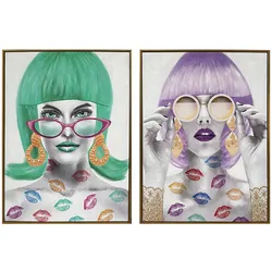 Bild DKD Home Decor 60 x 3,5 x 80 cm Fashion Girls (2 Stück)