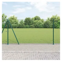 vidaXL Zaunpfosten 10 x 1,2 m Grün/Stahl