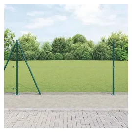 vidaXL Zaunpfosten 10 x 1,2 m Grün/Stahl