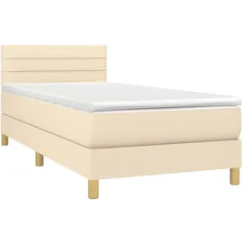vidaXL Boxspringbett 90 x 200 cm Creme