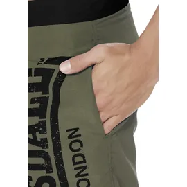 Lonsdale Badeshorts Clennell Black/Olive 4XL