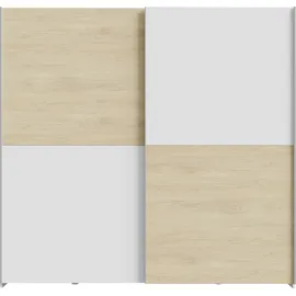 Forte Schwebetürenschrank 200 x 190,5 x 61,2 cm Weiß